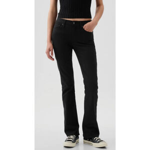 Gap Black Mid-Rise Stretch Boot Jeans Pant Size 10L